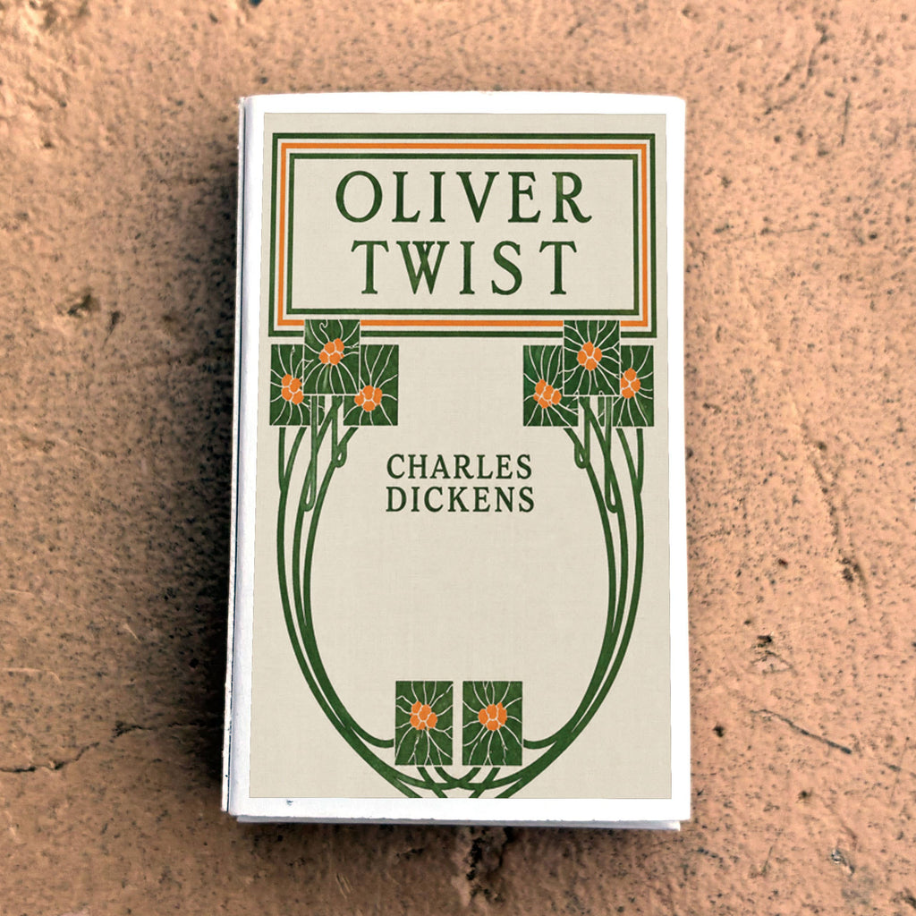 Oliver Twist Dickens Matchbook, Classic Literature Collectible, Vintage Cover (15-20 Matches)