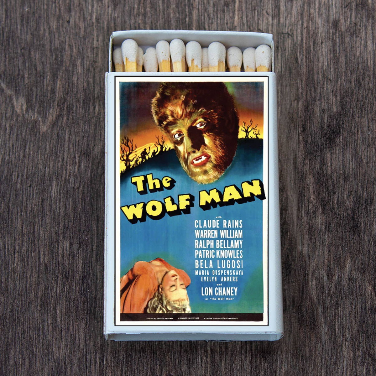 The Wolf Man Movie Matchbook Cover, Horror Fan Gift, Vintage Film Memorabilia, Candle & Incense Accessory