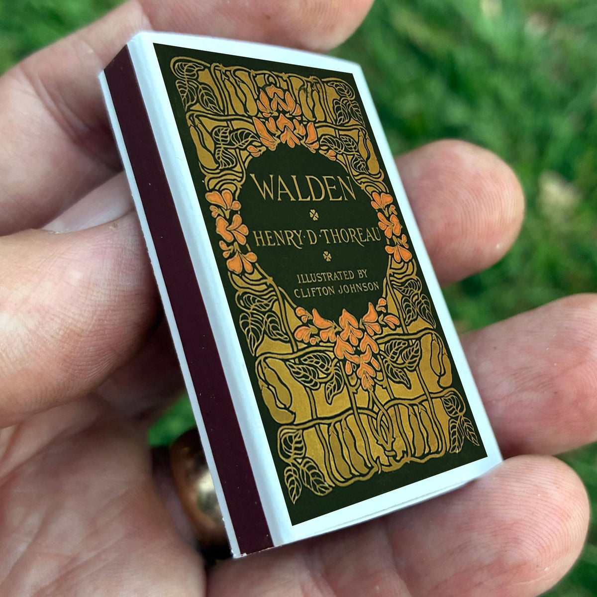 Walden Thoreau Matchbook, Classic Literature Collectible, Vintage Matchbook Cover, Henry David Thoreau Book Lover Gift, Candle & Incense Accessory