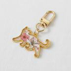 Cat Shaped Botanical Keychain, Preserved Floral Resin Charm, Nature Inspired Gift for Cat Lovers