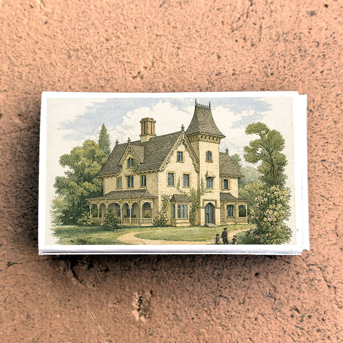 Victorian Home Matchbox | Decorative Matches for Candles & Incense | Vintage Home Decor Accessory
