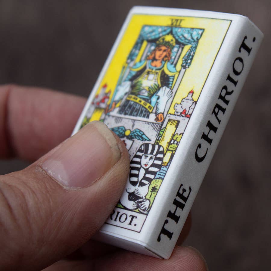The Chariot Tarot Matchbox – Major Arcana Matches, Celestial Candle Accessory, Tarot Gift