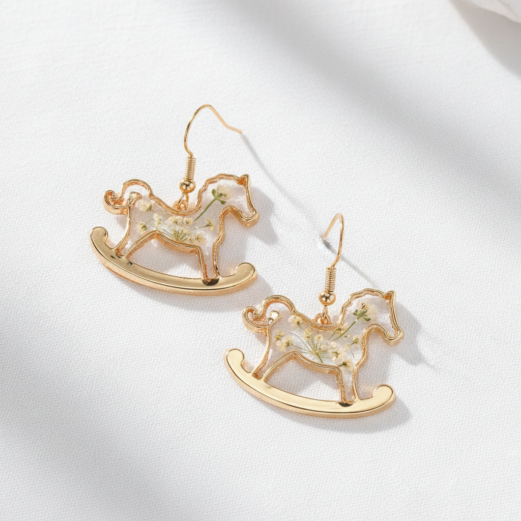 Colorful Dried Flower Resin Drop Earrings, Botanical Floral Jewelry, Nature Inspired Dangle Earrings, Gift for Her