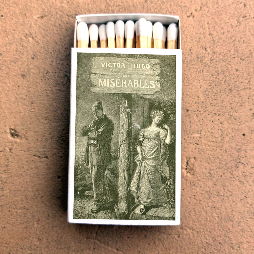 Les Misérables Matchbook, Victor Hugo Classic Literature Collectible (15-20 Matches)