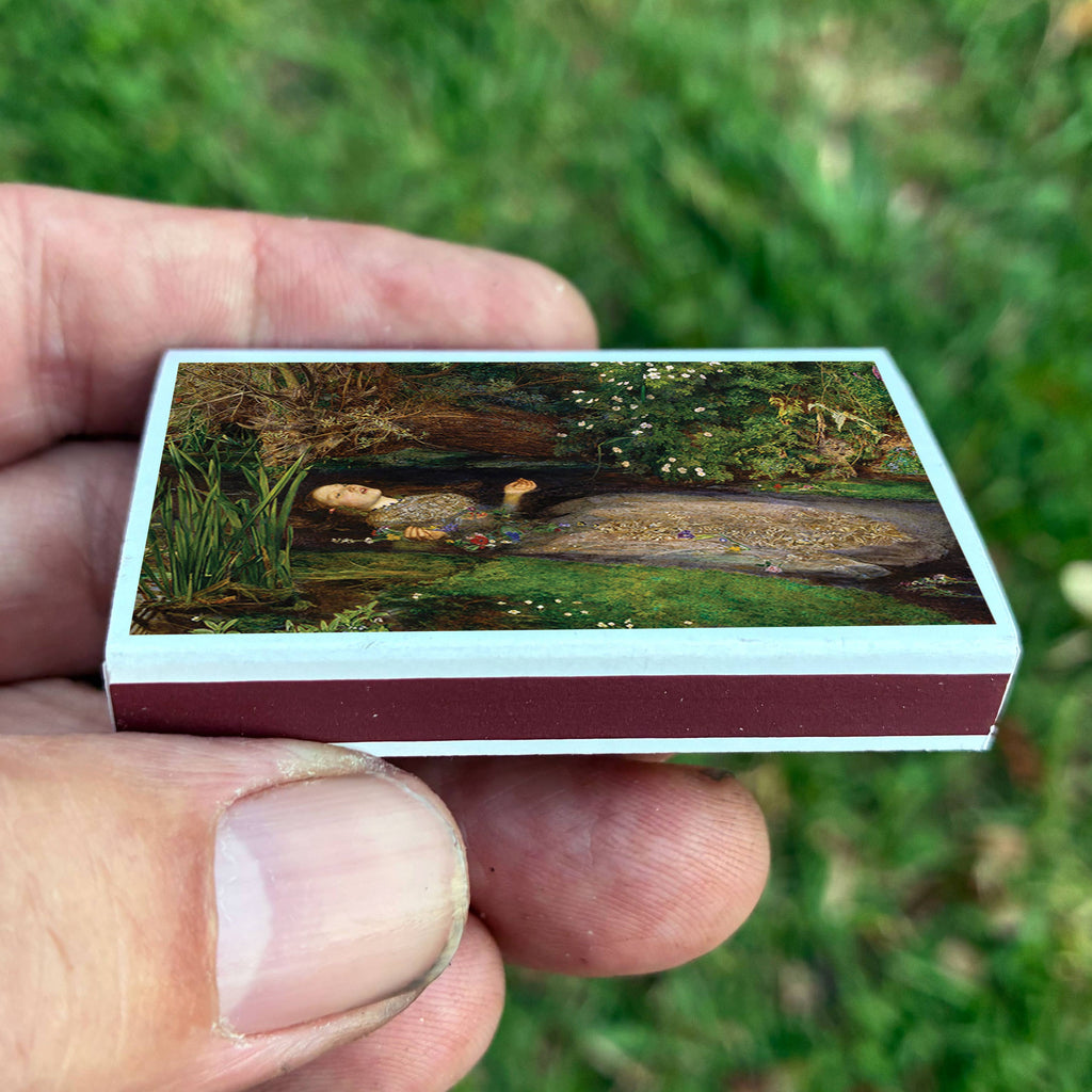 Ophelia by Millais Matchbook, Vintage Art Collectible, Pre-Raphaelite Matchbook Cover, Home Decor for Candles