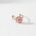 Adjustable Preserved White Botanical Ring, Floral Resin Jewelry, Nature Inspired Gift for Her