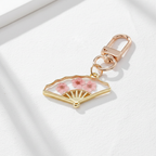 Assorted Pink Botanical Bag and Key Charm, Floral Resin Keychain, Nature Inspired Purse Charm, Gift for Her