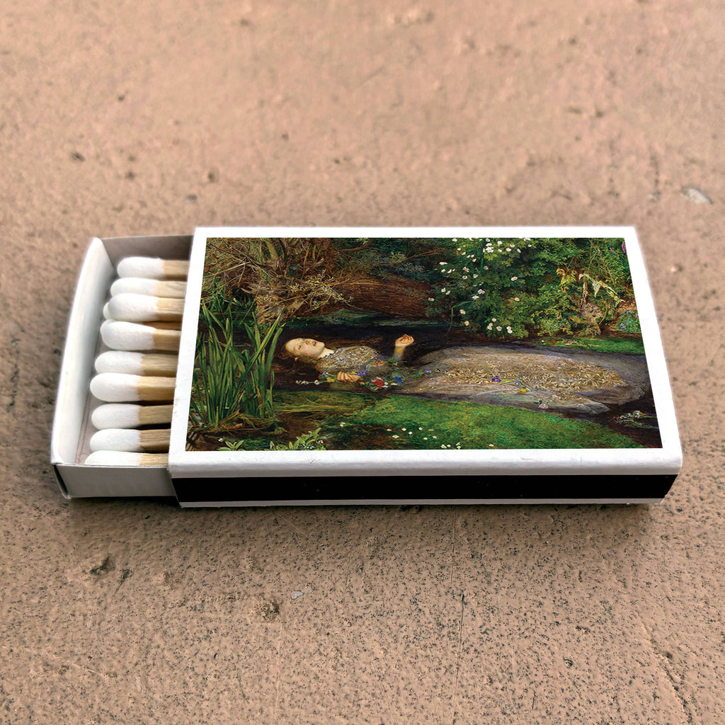 Ophelia by Millais Matchbook, Vintage Art Collectible, Pre-Raphaelite Matchbook Cover, Home Decor for Candles