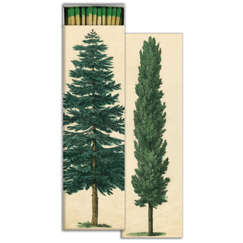 Tall Trees Matchbox – Oversized Decorative Safety Matches, Woodland Décor