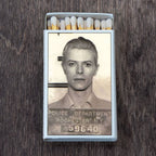 Glam Rock Legend Mug Shot Matchbox, Vintage Music Home Decor