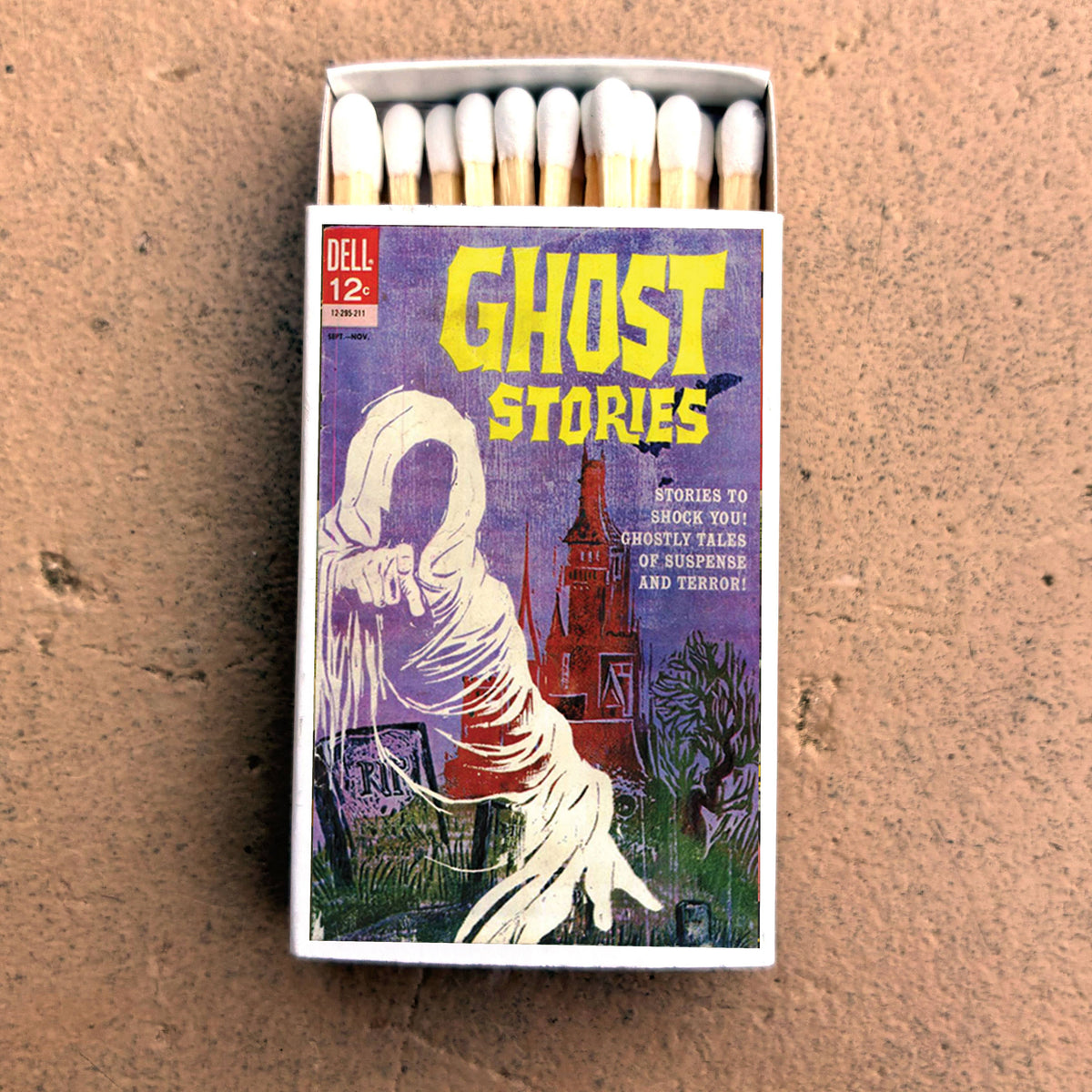 Ghost Stories Comic Matchbox – Vintage Horror Matches, Pulp Art Décor, Spooky Gift