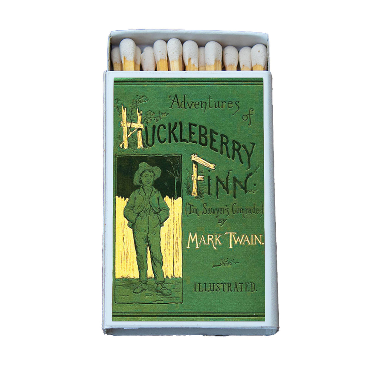Huckleberry Finn Matchbook, Mark Twain Classic Literature Collectible (20-23 Matches)