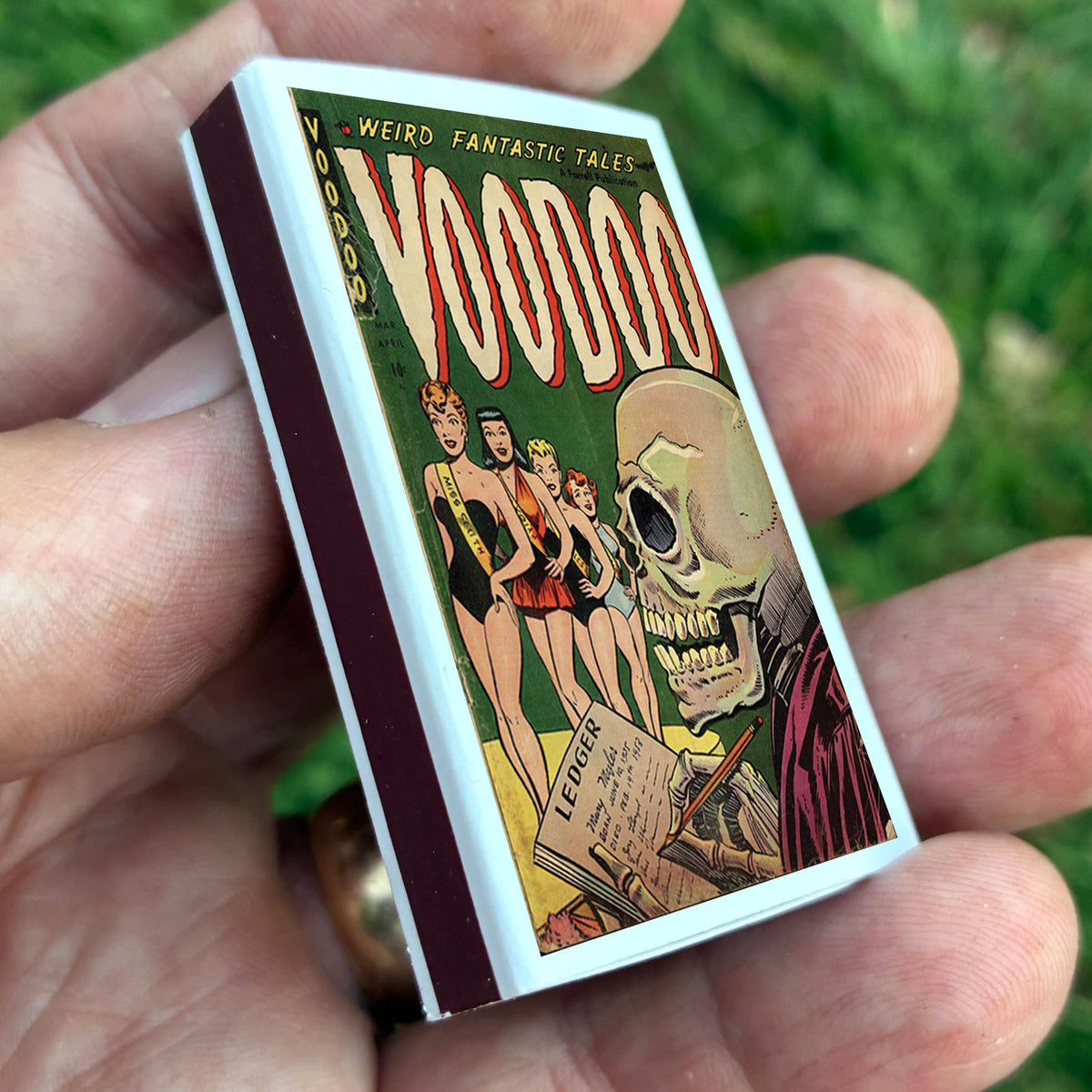 Voodoo Horror Comic Matchbox – Vintage Pulp Art Matches, Gothic Halloween Décor