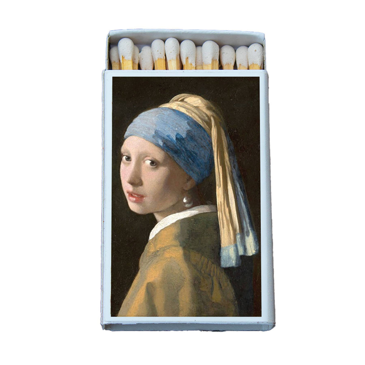 Girl with a Pearl Earring Matchbox | Decorative Matches for Candles & Incense | Classic Art Match Holder | Unique Home Decor Gift
