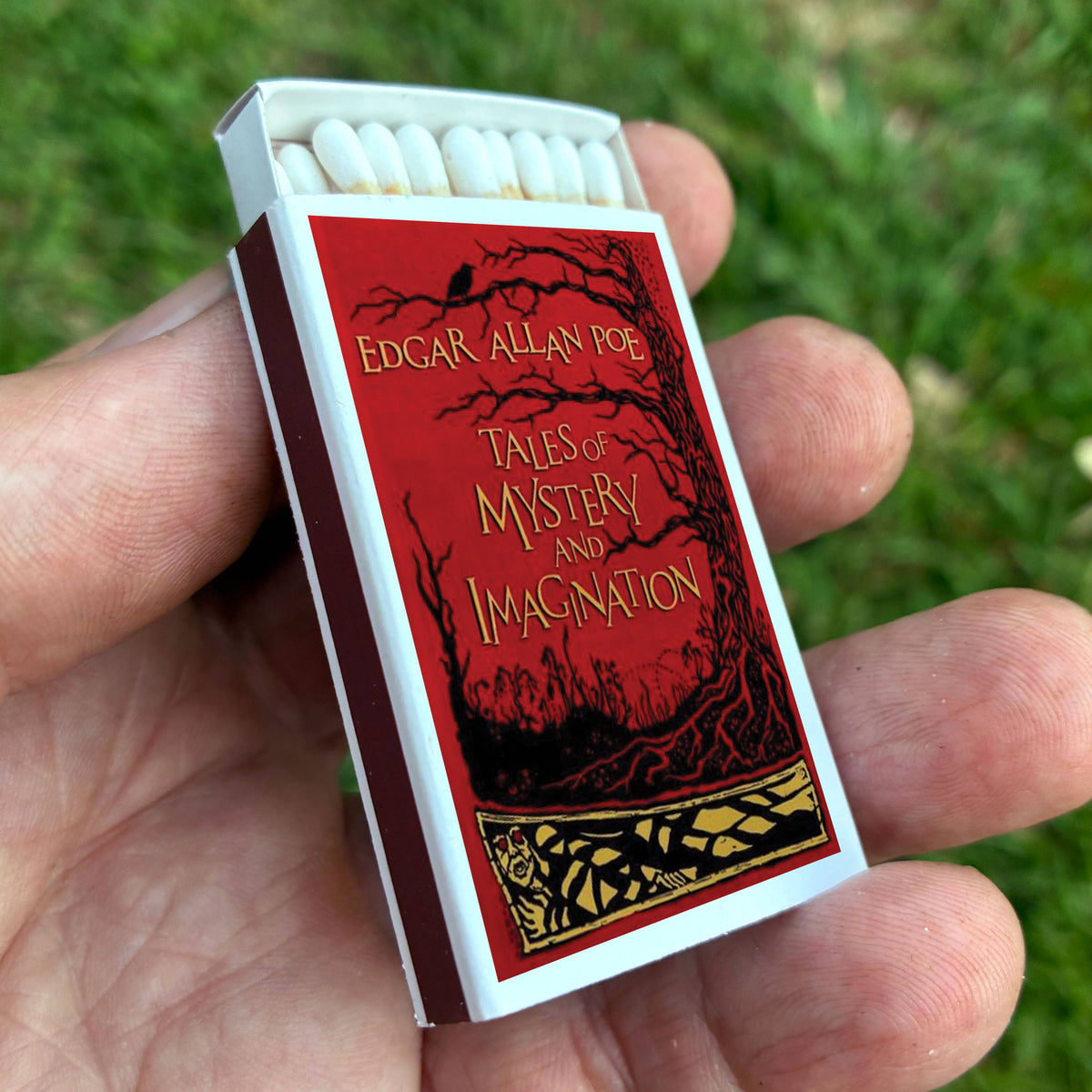 Edgar Allan Poe Matchbox – Tales of Mystery and Imagination, Gothic Literary Gift