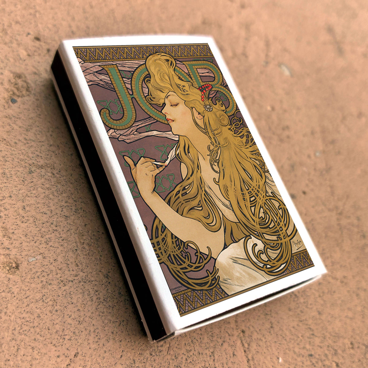 Mucha Job Matchbook, Art Nouveau Collectible, Vintage Matchbook Cover, Alphonse Mucha Art Decor, Candle & Incense Accessory, Art Lover Gift