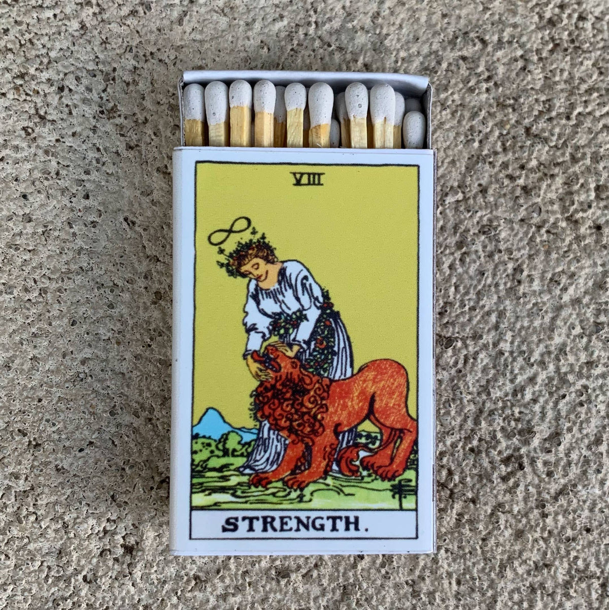 Vintage Tarot Strength Matchbook, Mystical Occult Home Decor Accessory
