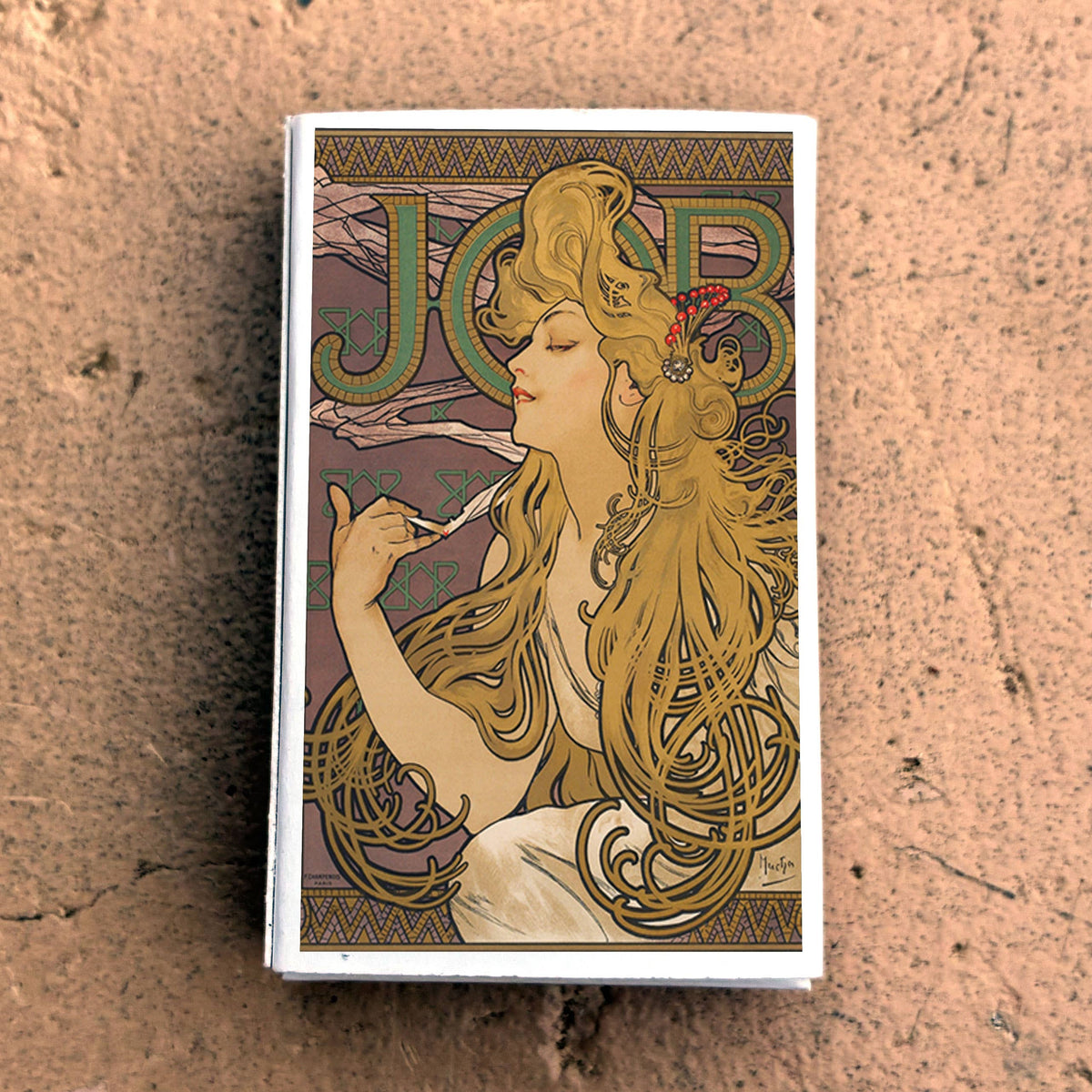 Mucha Job Matchbook, Art Nouveau Collectible, Vintage Matchbook Cover, Alphonse Mucha Art Decor, Candle & Incense Accessory, Art Lover Gift