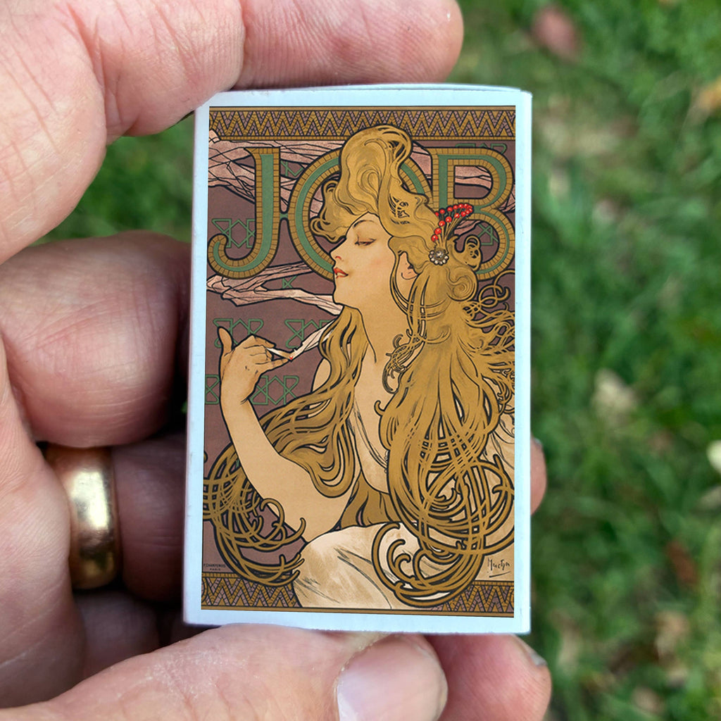Mucha Job Matchbook, Art Nouveau Collectible, Vintage Matchbook Cover, Alphonse Mucha Art Decor, Candle & Incense Accessory, Art Lover Gift