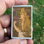 Mucha Job Matchbook, Art Nouveau Collectible, Vintage Matchbook Cover, Alphonse Mucha Art Decor, Candle & Incense Accessory, Art Lover Gift