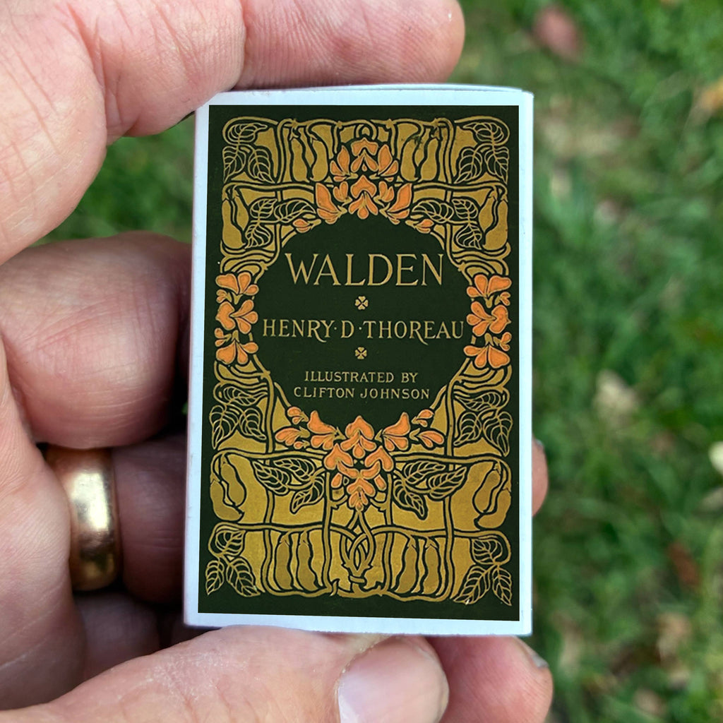 Walden Thoreau Matchbook, Classic Literature Collectible, Vintage Matchbook Cover, Henry David Thoreau Book Lover Gift, Candle & Incense Accessory