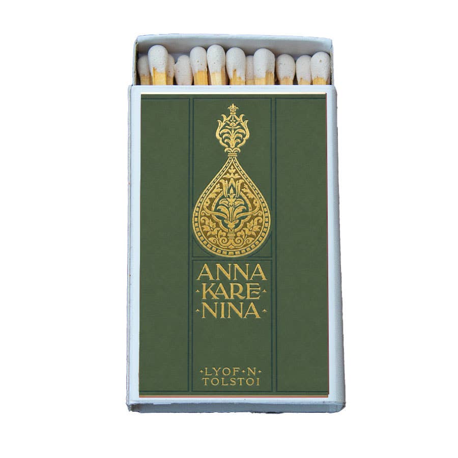 Anna Karenina Matchbook, Vintage Literary Art Collectible, Reader Gift, Candle Lighting Accessory, Bookish Decor