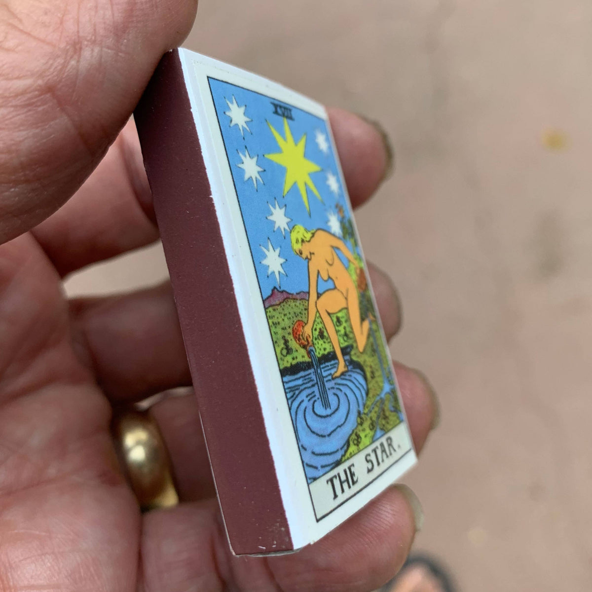 The Star Tarot Matchbook, Vintage Tarot Collectible, Mystical Decor, Candle & Incense Accessory, Witchy Gift