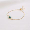 Geometric Botanical Leaf Slider Bracelet, Preserved Dried Flower Jewelry, Adjustable Nature Inspired Bracelet