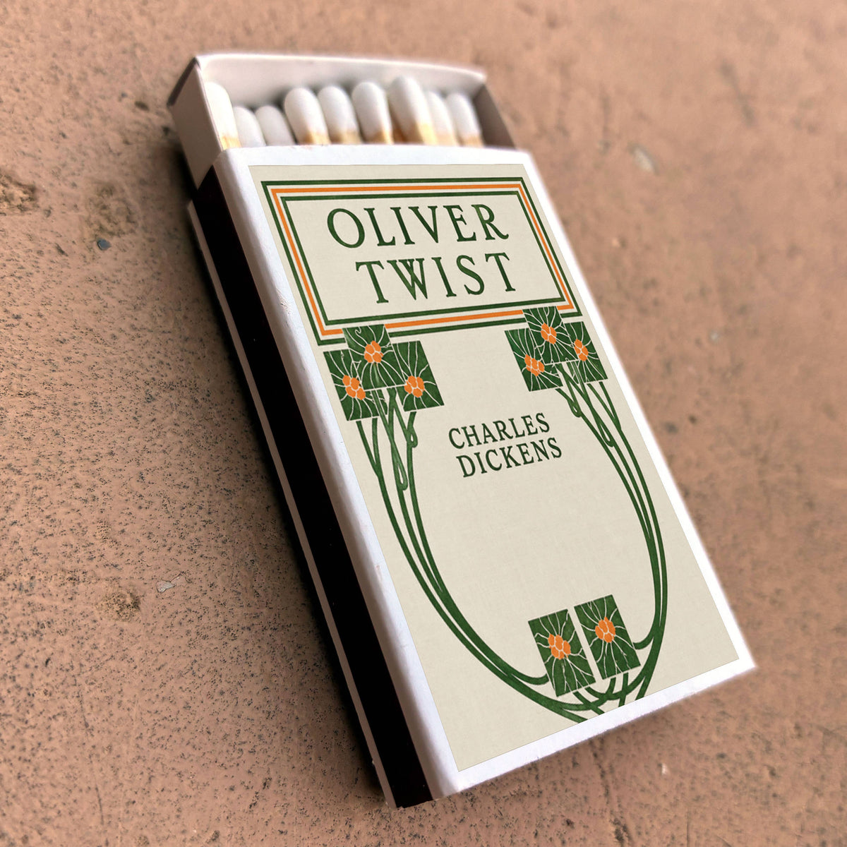 Oliver Twist Dickens Matchbook, Classic Literature Collectible, Vintage Cover (15-20 Matches)