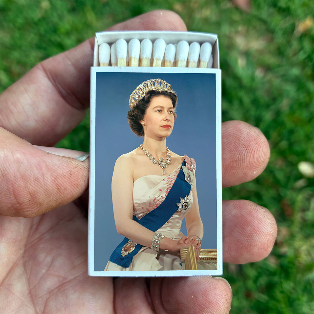 Queen Elizabeth II Matchbook, British Royal Family Collectible, Vintage Matchbook Cover, Royal Memorabilia, Candle & Incense Accessory, Regal Home Decor