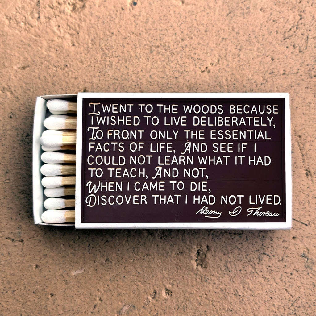 Walden Thoreau Matchbook Cover, Nature Writing Collectible, Vintage Literary Ephemera, Reader Gift