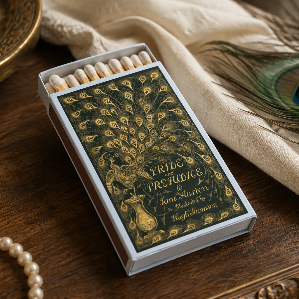 Pride and Prejudice Matchbook, Jane Austen Book Lover Gift, Candle Accessory