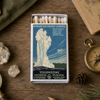 Vintage Yellowstone Matchbook, National Park Memorabilia, Retro Travel Poster Collectible, Nature Decor