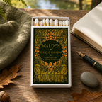 Walden Thoreau Matchbook, Classic Literature Collectible, Vintage Matchbook Cover, Henry David Thoreau Book Lover Gift, Candle & Incense Accessory