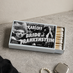 Classic Bride of Frankenstein Movie Matchbook, Vintage Horror Decor, Collectible Matchbook Cover, Retro Ephemera