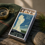 Vintage Yellowstone Matchbook, National Park Memorabilia, Retro Travel Poster Collectible, Nature Decor
