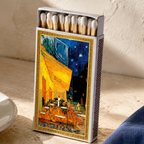 Van Gogh Café Terrace at Night Matchbook, Vintage Art Collectible, Home Decor for Candles, Art Lover Gift