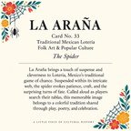 La Araña Lotería Matchbox – Mexican Bingo Matches, Spider Design, Colorful Candle Accessory