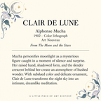 Alphonse Mucha Clair de Lune Matchbox – Art Nouveau Matches, Vintage Art Lover Gift