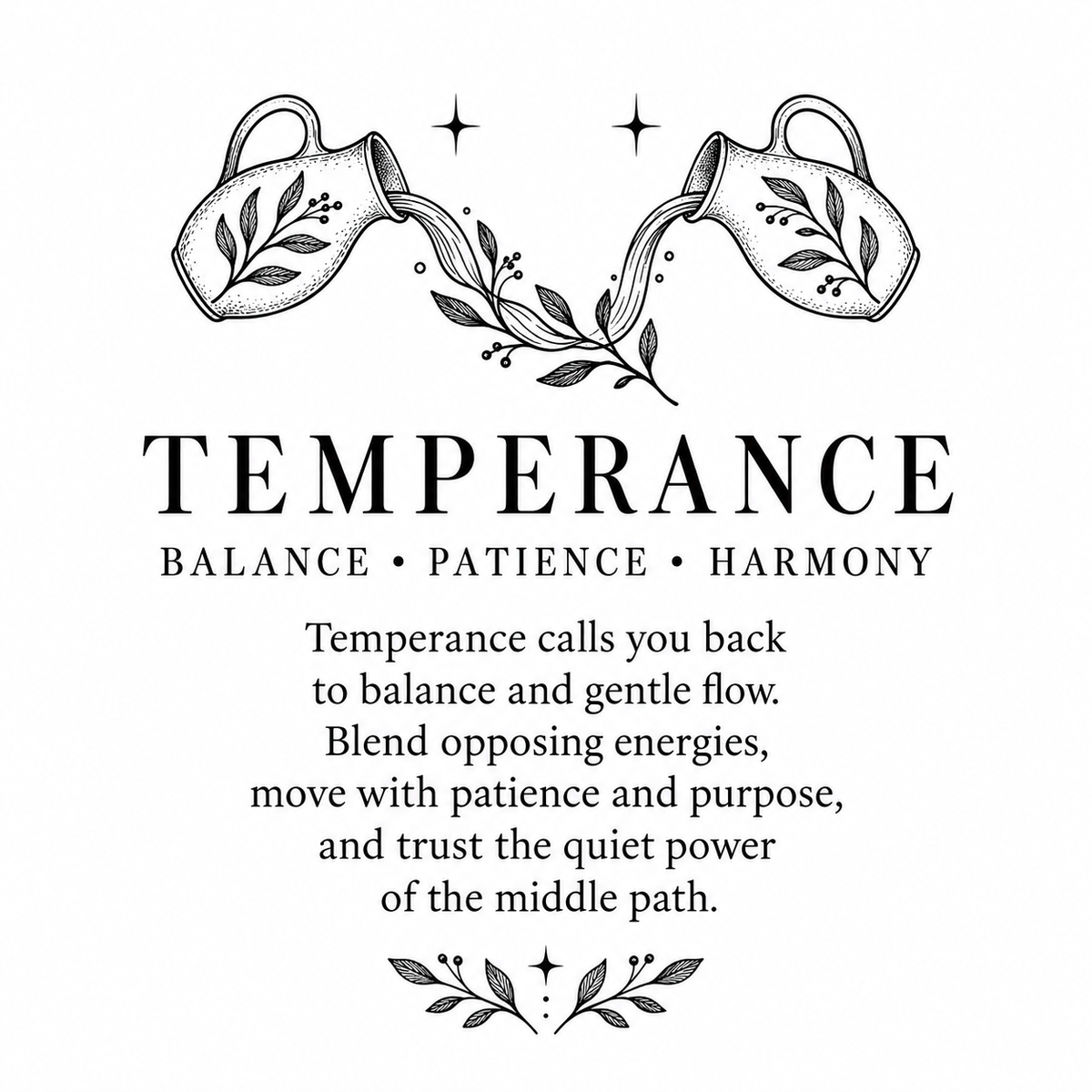 Temperance Tarot Matchbox – Major Arcana Matches, Mystical Home Décor, Balance Gift