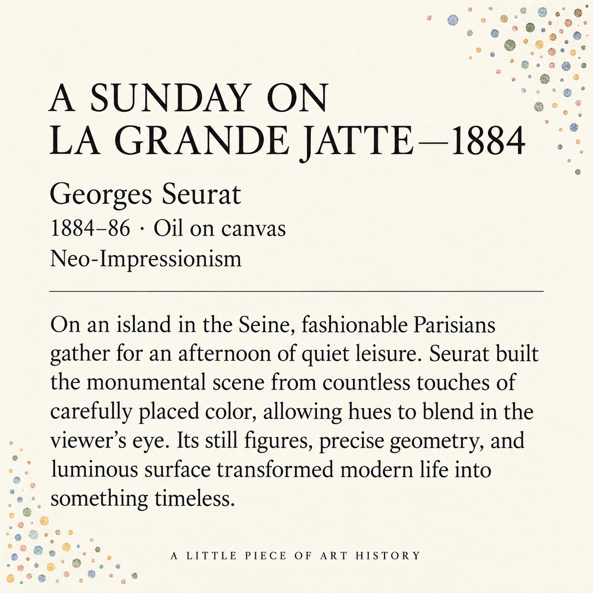 Sunday Afternoon on La Grande Jatte Matches, Seurat Art Collectible, Impressionist Decor