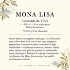 Mona Lisa Art Matchbook, Renaissance Artwork Collectible, Vintage Home Decor, Candle Lighting Accessory