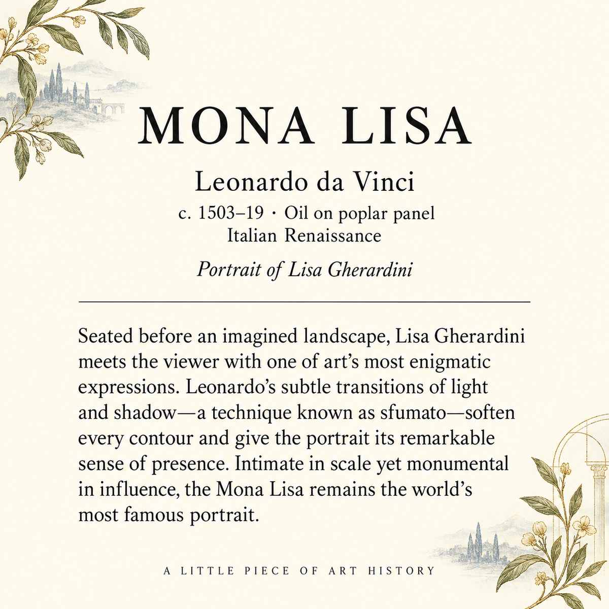 Mona Lisa Art Matchbook, Renaissance Artwork Collectible, Vintage Home Decor, Candle Lighting Accessory