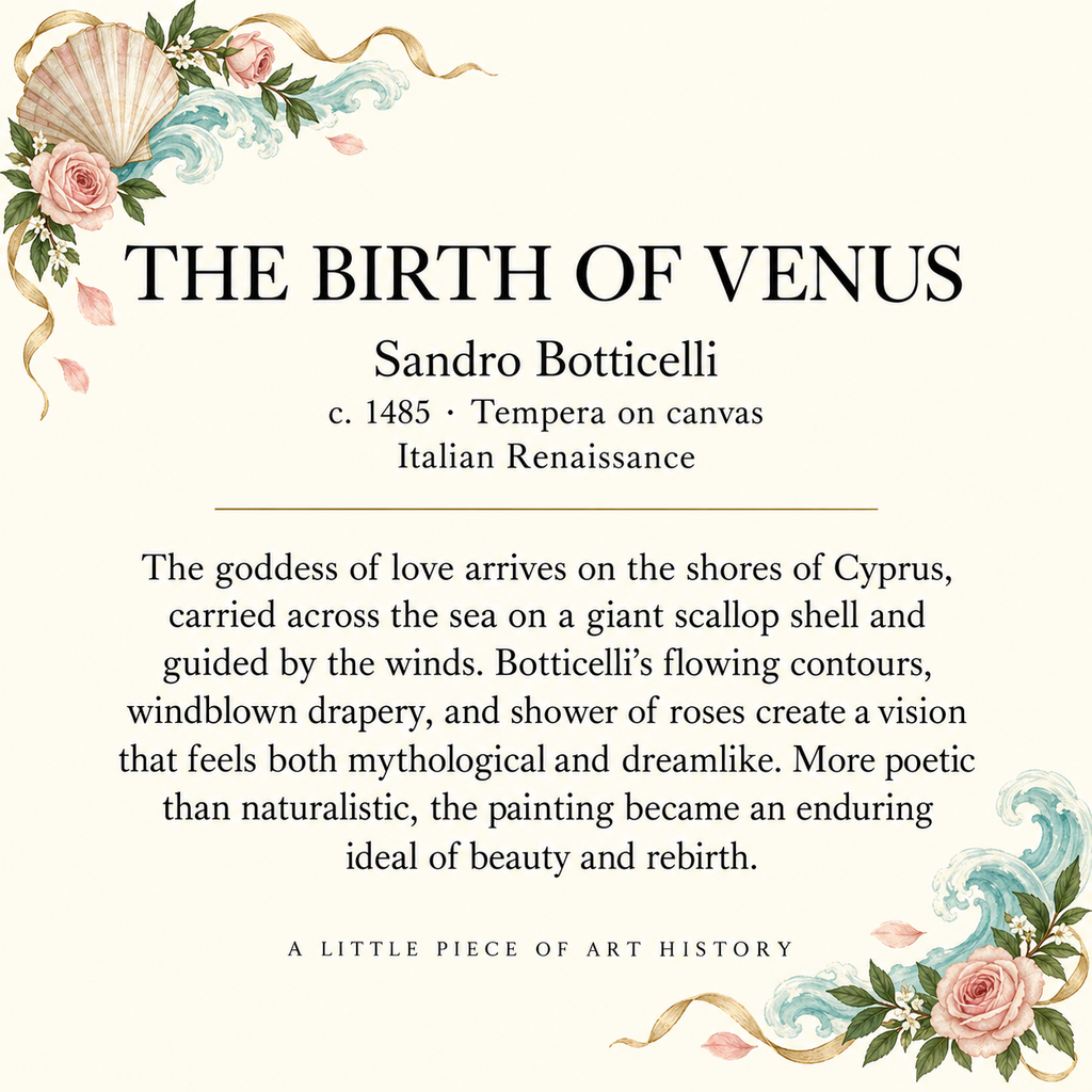 Birth of Venus Matchbook, Botticelli Art Collectible, Vintage Matchbook Cover, Renaissance Home Decor