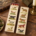 Dog Collage Matchbox – Extra-Long Candle Matches, Vintage Canine Décor, Dog Lover Gift, 8.5 × 2.5 Inches