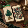 Holiday Tree & “A Merry Christmas” Green Matchbox – 50 Safety Matches