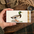 Large Mallard Duck Matchbox – 4-Inch Long Matches, Rustic Cabin Décor, Outdoorsman Gift