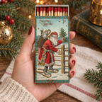 Vintage Santas Matchbox – Decorative Christmas Safety Matches