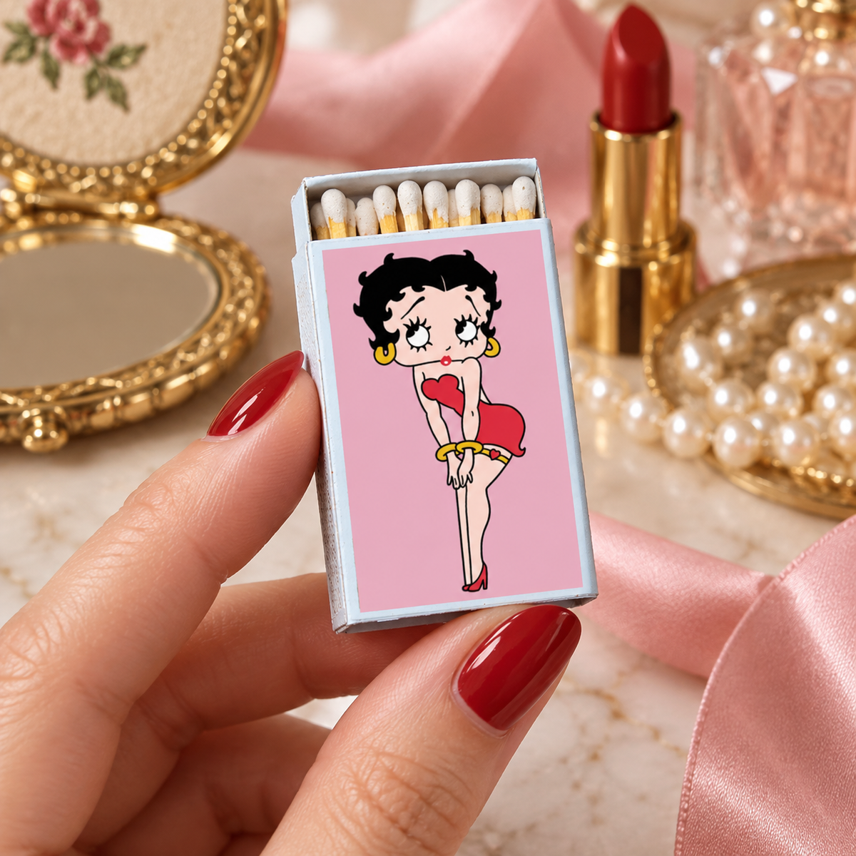 Vintage Cartoon Matchbox – Retro Movie Matches, Candle Accessory, Nostalgic Home Décor Gift