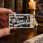 Classic Bride of Frankenstein Movie Matchbook, Vintage Horror Decor, Collectible Matchbook Cover, Retro Ephemera